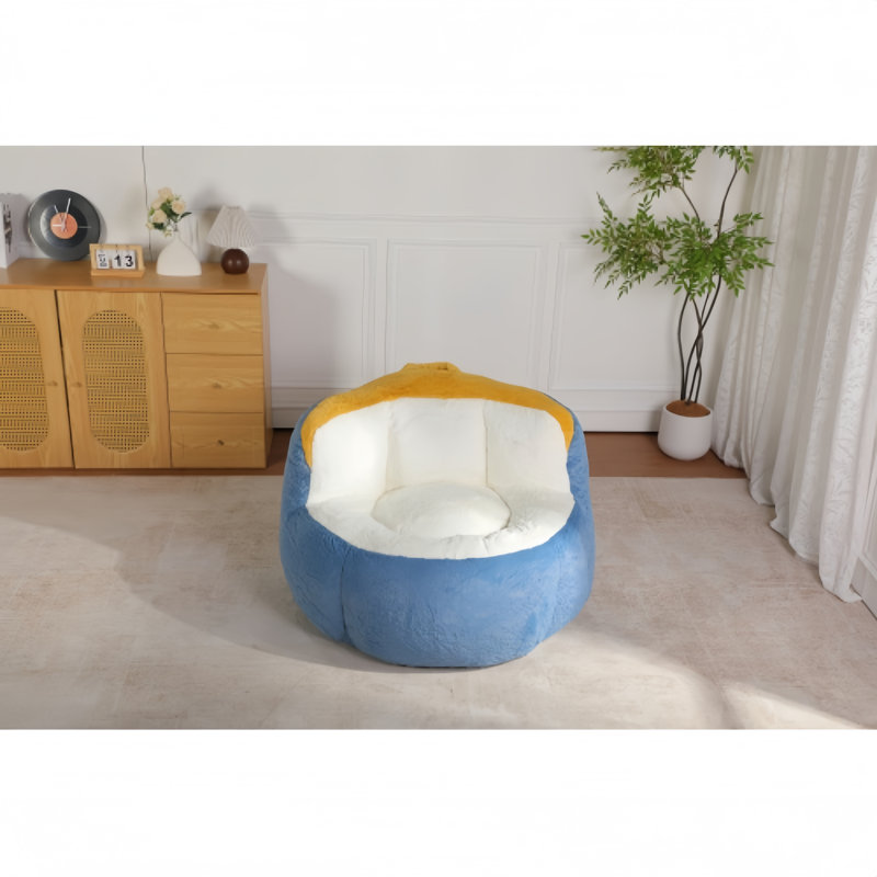 Fauteuil d'appoint à compression 33 po, Bleu / blanc / jaune