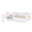 Lit plateforme en bois avec tiroirs, tablettes et coiffeuse-605450816