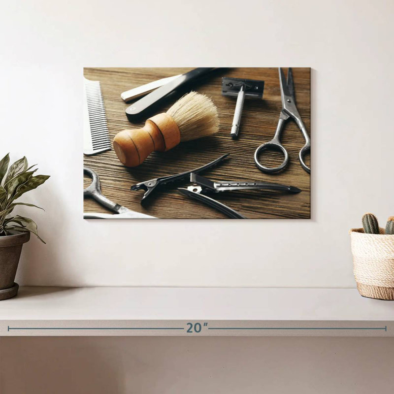 Shuttleworth Barber Tools, 8" H x 12" W