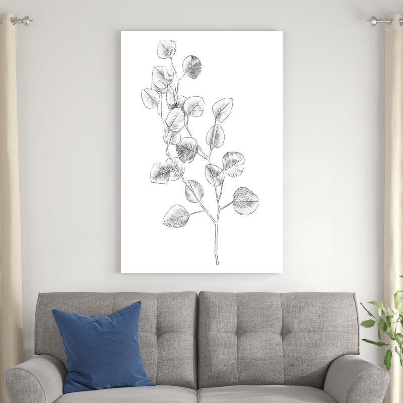 Croquis d'eucalyptus IV, H 36 po x l 24 po x P 1,25 po