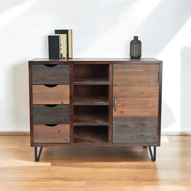 Otwell Solid Wood Accent Cabinet