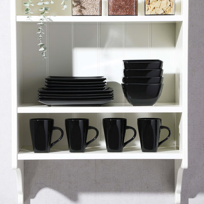 Kenard 16 Piece Porcelain China Dinnerware Set - Service for 4