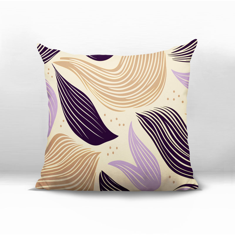 Oreiller carré réversible intérieur / extérieur Consuelo, Carré 19 po, Mauve