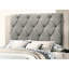 Grand lit pour chambre à coucher, tête de lit grise, finition crème, lit moderne en bois d'hévéa stable, style-2054162983