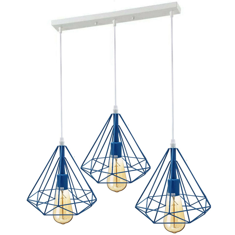 Hessle 3 - Light Kitchen Island Pendant, Blue