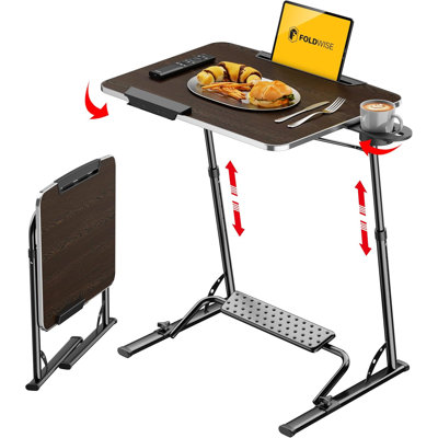 Upgraded Folding TV Tray Table, Sturdy Couch & Dinner Laptop Table