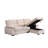 97.5"W Velvet Fabric Reversible Sleeper Sectional Sofa Chaise-1446084299