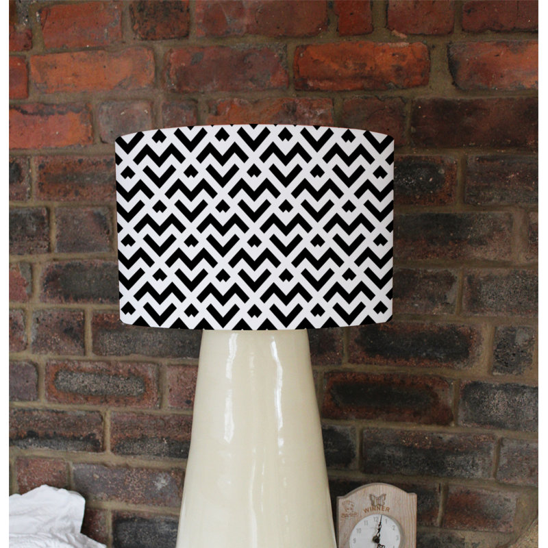 Cotton Drum Lamp Shade ( Uno ), 22cm H x 25cm W x 25cm D