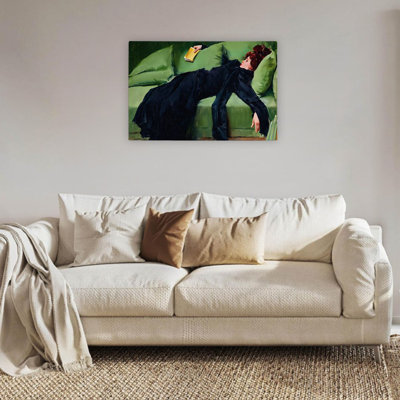 Moody Victorian Young Woman After The Dance, Unframed Wall Art, 24"L X 36"W