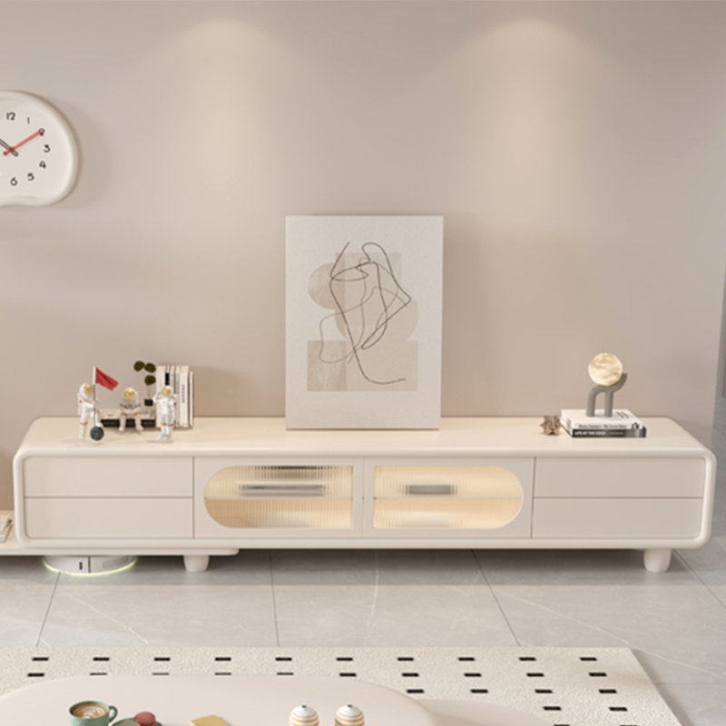 Solid wood TV stand heavy leg, 86.61"