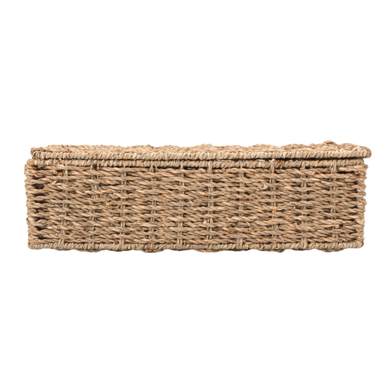 Boîte en ruppie tissée à la main avec 3 sections