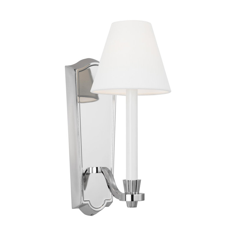 Paisley 1 - Light Armed Sconce, Polished Nickel