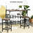 5-Piece Industrial Bar Dining Set With 4 Stools, Space-Saving For Kitchen Or Pub, Black/Brown | Gift Idea-1646684306