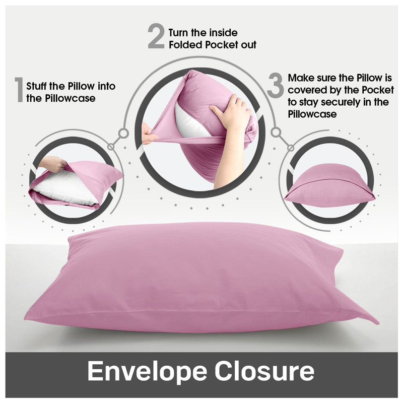 Nicole 144 Thread Count Pillowcase, Pink