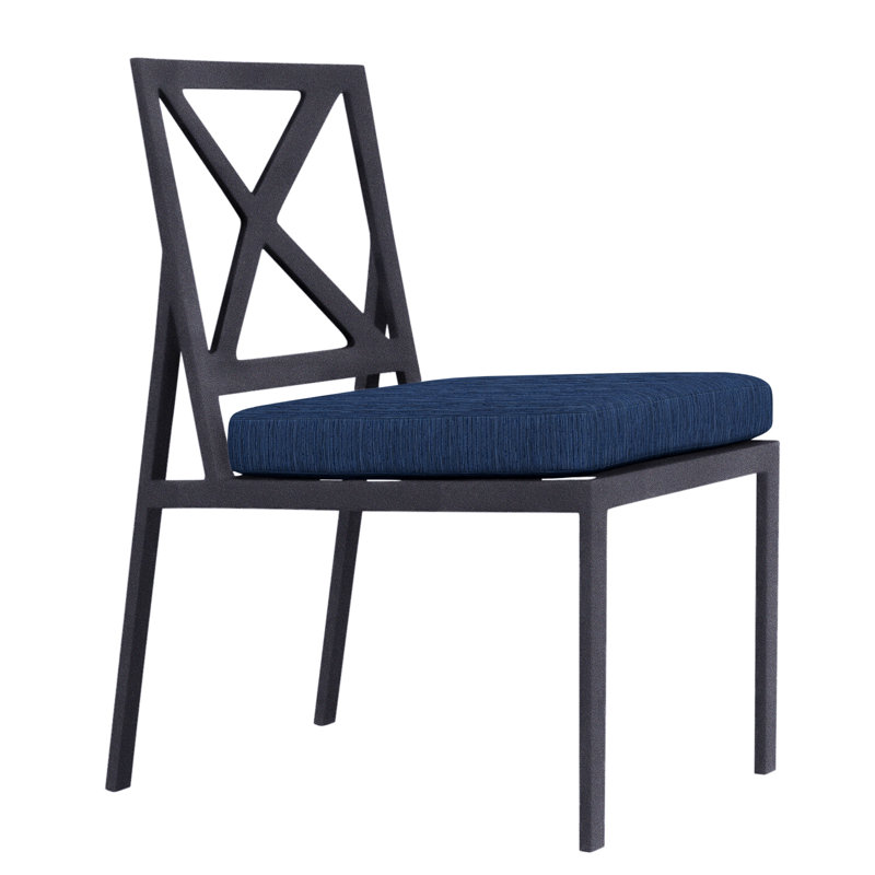 Marin Outdoor Dining Side Chair, Graphite, Adena Shale