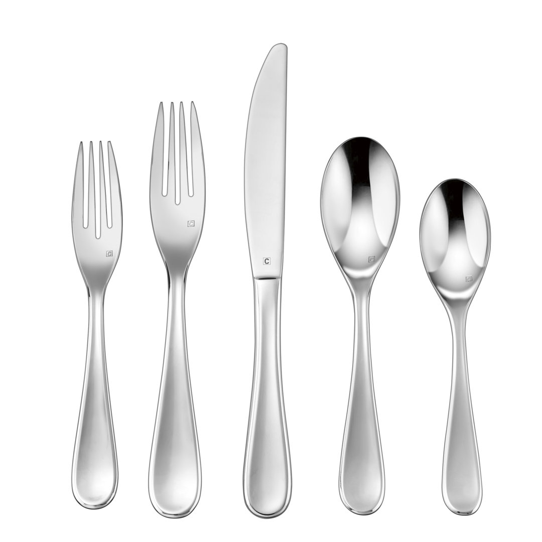 Cuisinart Elite Maree 20 Piece 18/10 Stainless Steel Flatware Set, Service for 4 Cuisinart
