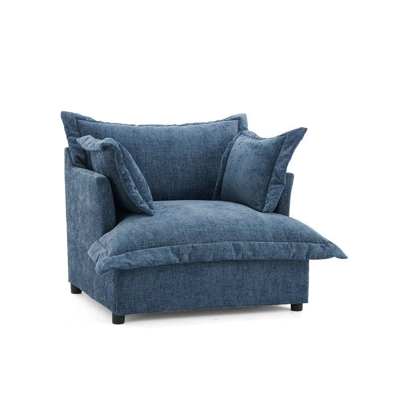 Upholstered Armchair, Navy