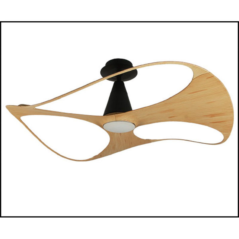 Ventilateur de plafond à del 3 pales 48 po avec télécommande et ensemble d’éclairage inclus Watley, Bambou Clair
