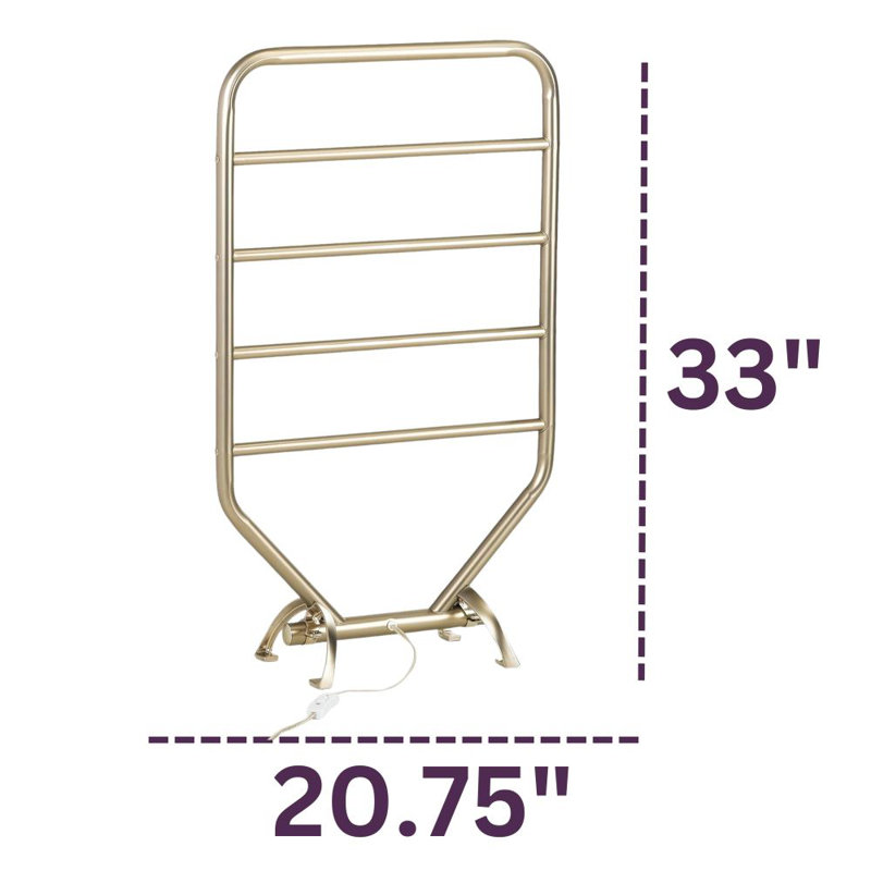 Satin Nickel 5-Bar Wall Mounted Towel Warmer