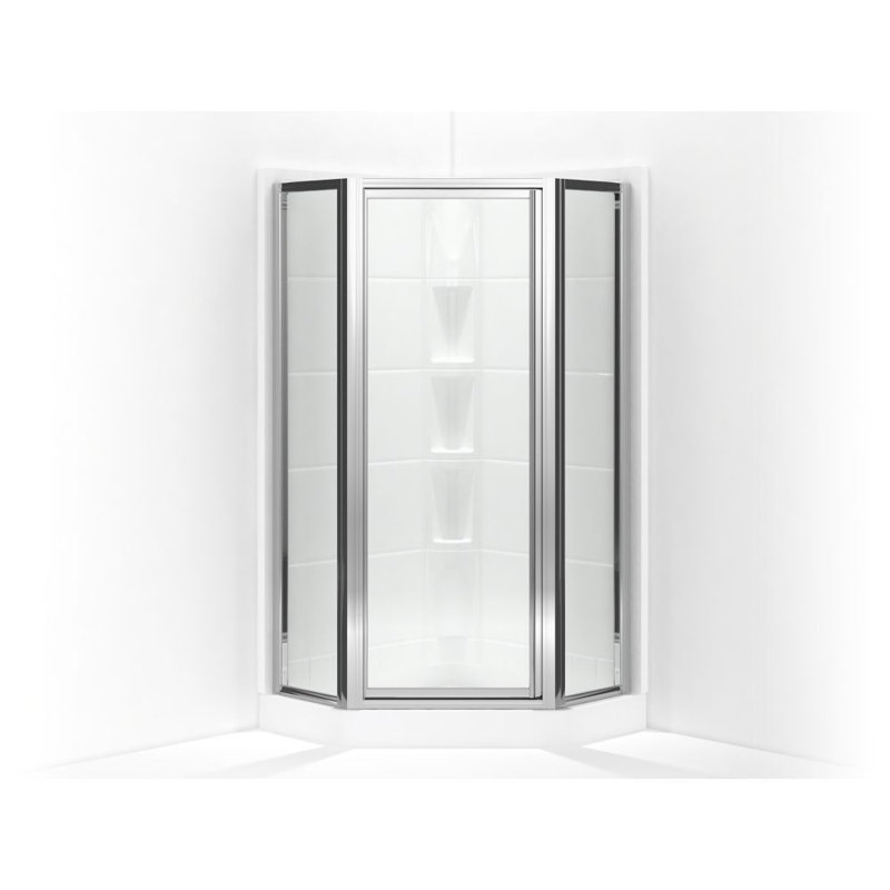 Intrigue 1.8" x 72'' Neo-Angle Shower Enclosure, Silver