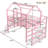 House Loft Bed With Slide And Stairs, Metal Playhouse Bed With Storage Shelves, House-Shaped Roof And Noise-Free Design-850756497-850756498