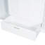 Lit simple blanc avec rangement et tablettes de chevet - option de structure stable