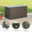 Bac de rangement en plastique pour terrasse