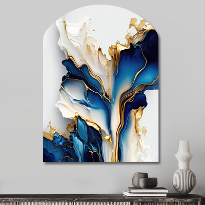 Breccia - Abstract Marble Arch Shape Assymterical Metal Wall Sculpture