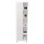 Armoire d'angle moderne, cinq tablettes ouvertes