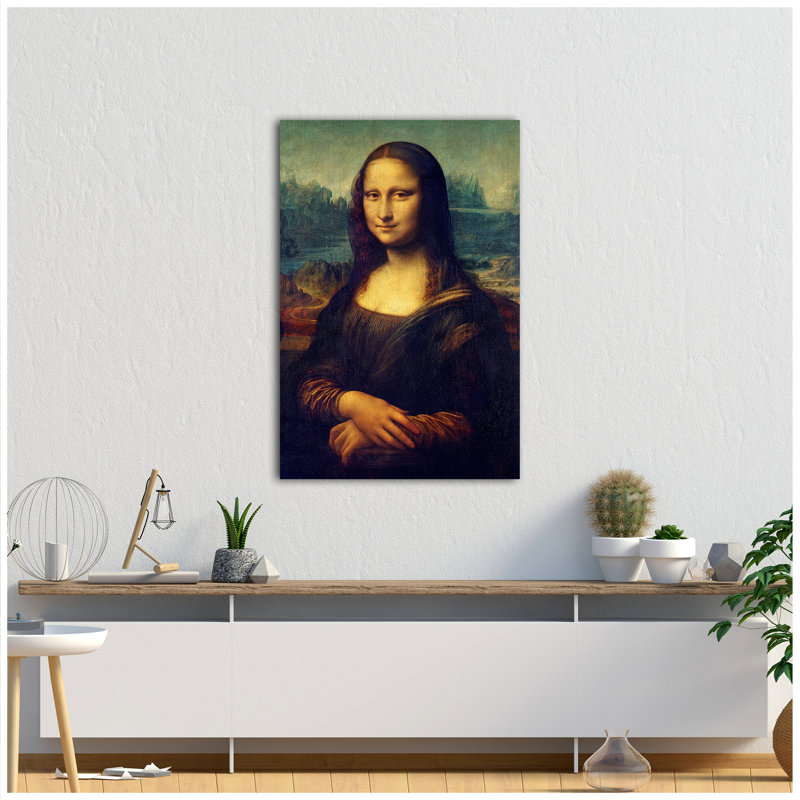 Mona lisa by Leonardo Da Vinci The World Classic Art Reproductions, Giclee Canvas Prints Wall Art for Home Decor, 45X30x1.5 inches