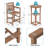 Outdoor HDPE 3-Pieces Patio Bar Sets with Bar Table and Chairs-104287676
