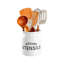 Large Kitchen Utensil Holder Farmhouse Utensil Holder for Countertop, 14 x 17 cm, White