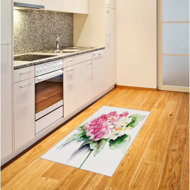 Floral High Density Long Fiber Poly Threads Decorative Area Rug Carpet, Rectangle 2'7" x 5'
