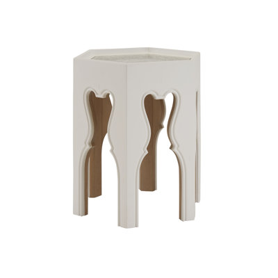 Villa Blanca Glass End Table