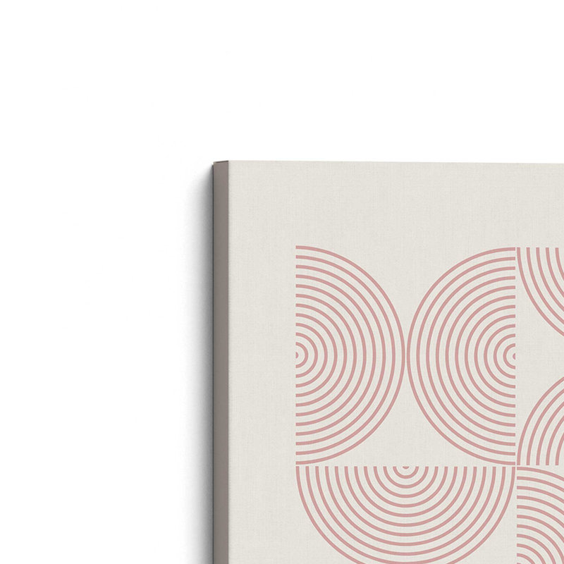 Bauhaus Flow, Beige / Rose, H 30 po x l 20 po, Toile tendue