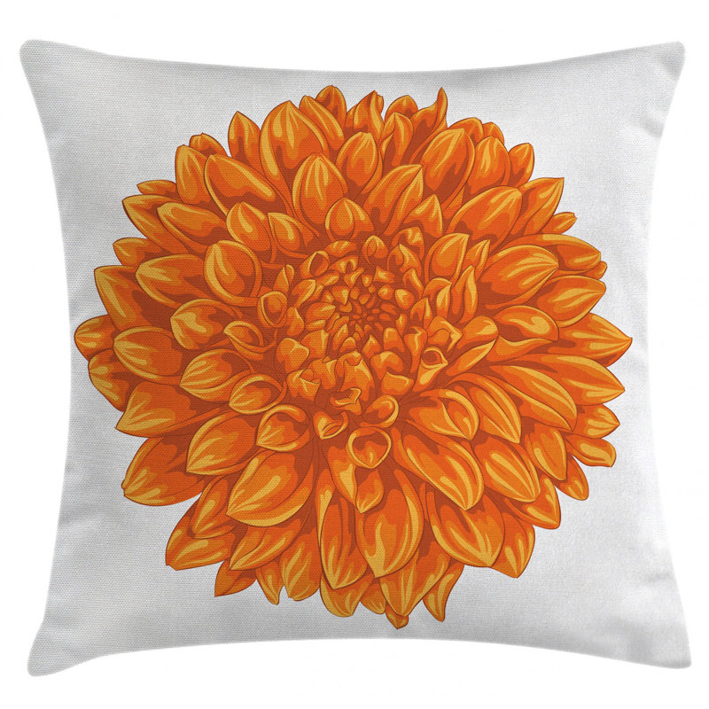 Housse de coussin décoratif floral d’intérieur/extérieur 26 po dahlia fleur