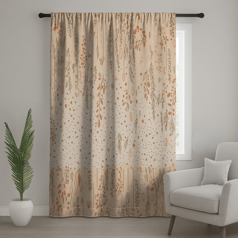 Rideaux à motif floral et voilages à motif floral - 1 panneau, 50" x 80" - 1 Panel, Blocage