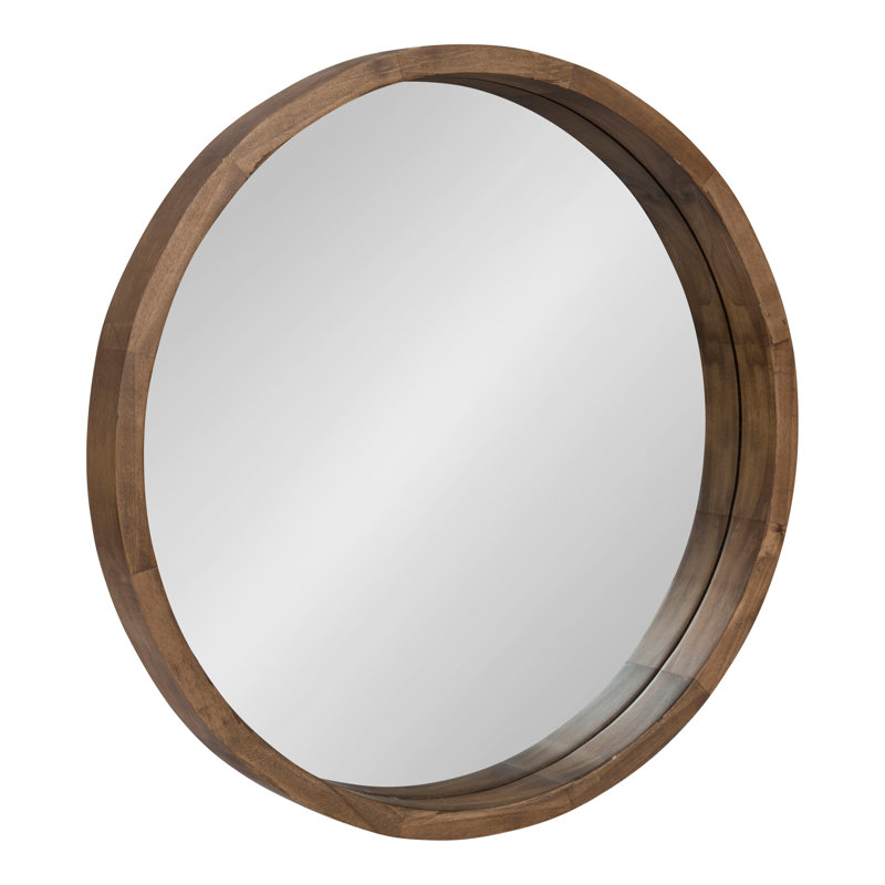 Miroir décoratif moderne et contemporain Loftis, Brun rustique, 22 po x 22 po