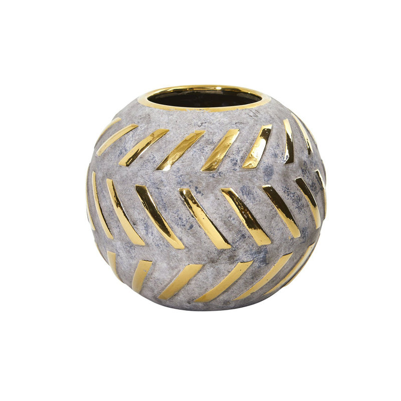 Ceramic Table Vase, 5.5" H x 6" W x 6" D