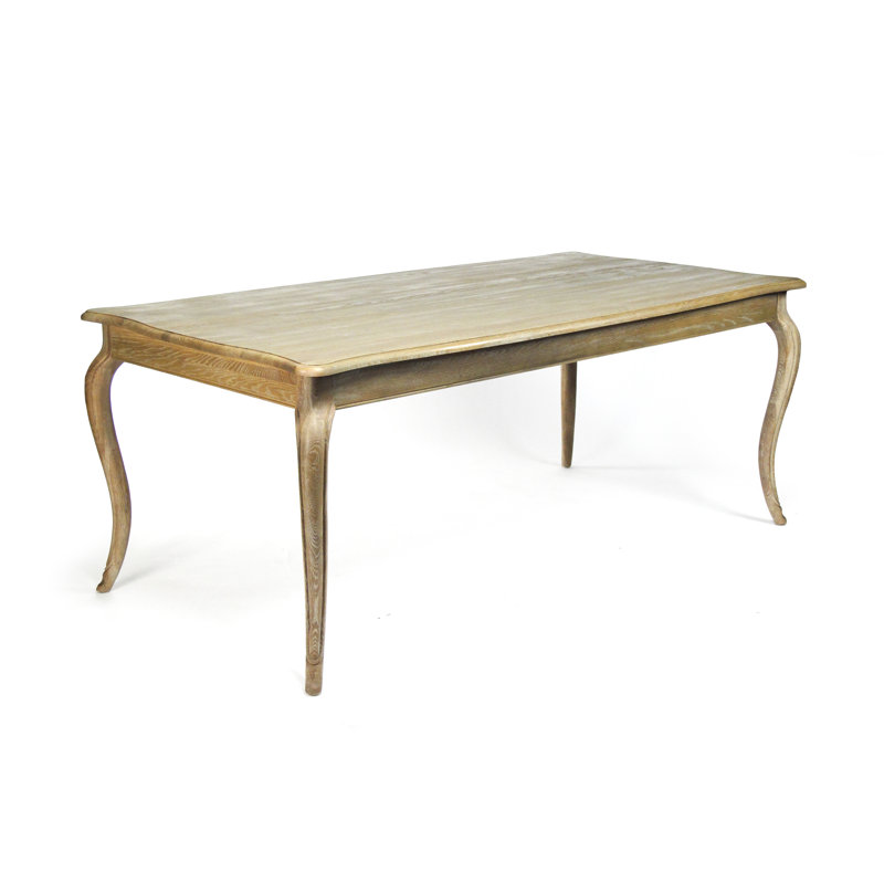 Vineyard Solid Wood Dining Table, Limed Gray