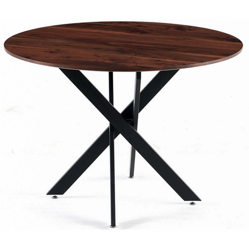 Mid-Century Dining Table(Only Table), Walnut, Black