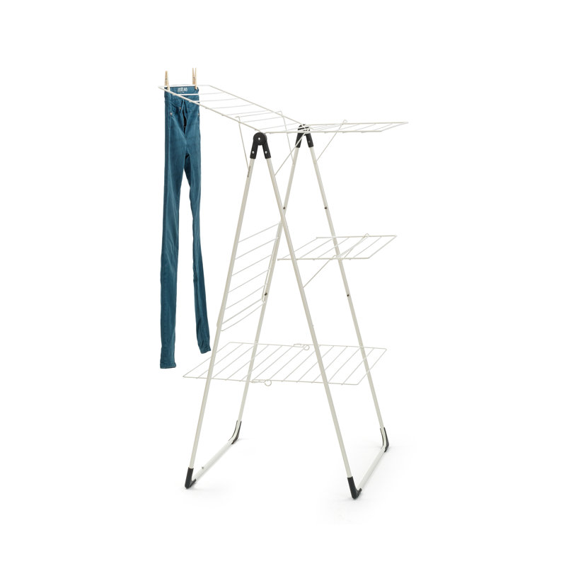 HangOn Metal Foldable Gullwing Drying Rack, White