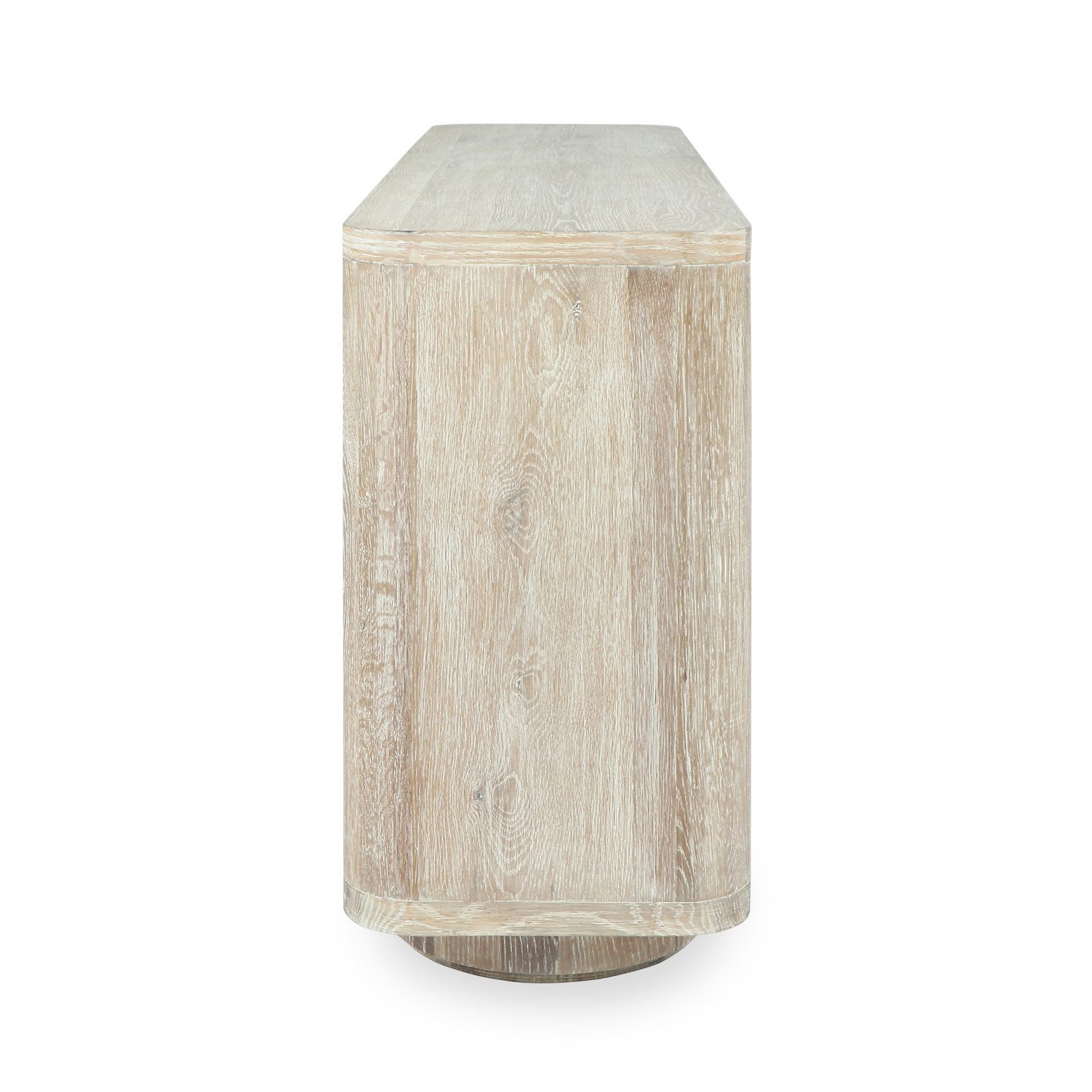 Tiber 74" Oak Veneer Wood Buffet Sideboard, White Wash
