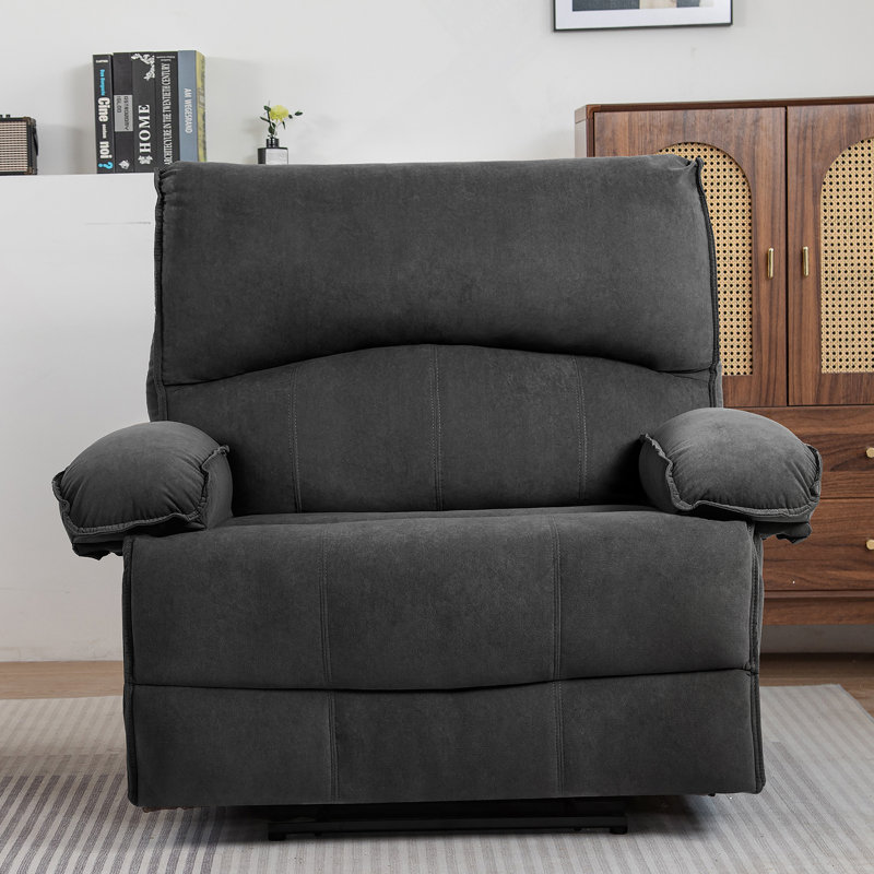 Fauteuil inclinable manuel surdimensionné pour le salon, Gris