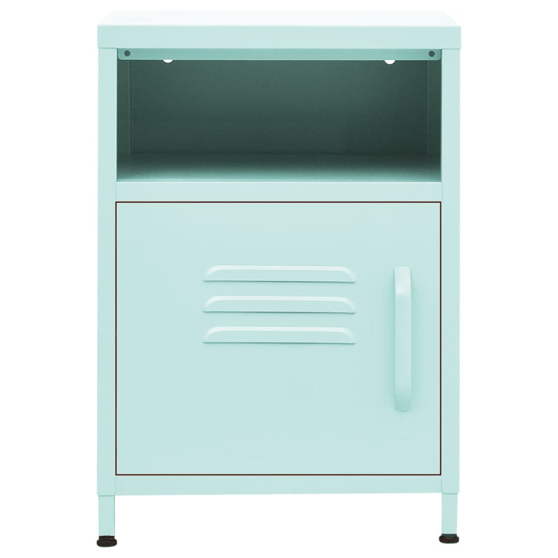 Bren 35cm W Steel Bedside Table, Mint, Set of 2
