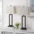 Jalob 28.5 in. Metal Table Lamp Set with USB,Type-C Ports and Built-in Outlet-888338853
