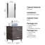 Ensemble de meuble-lavabo simple 24 po avec miroir Alderic