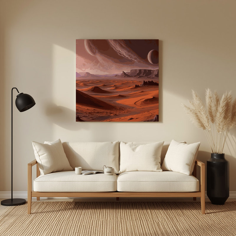 Art mural en métal Space Mars