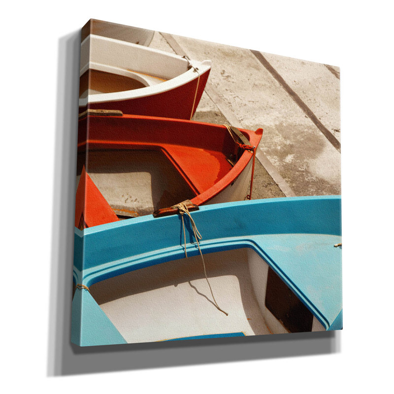 "Bateaux colorés" par PhotoINC Studio, H 26 po x l 26 po x P 1,5 po