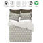 Ensemble de housse de couette et taie décorative réversible 100% coton certifié GOTS, blanc / brun-26851566